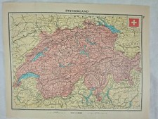 Vintage Karte der Schweiz -