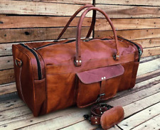 Ledertasche Reise Fitness Gepäck Seesack Original Seesack Wochenende Vintage ...