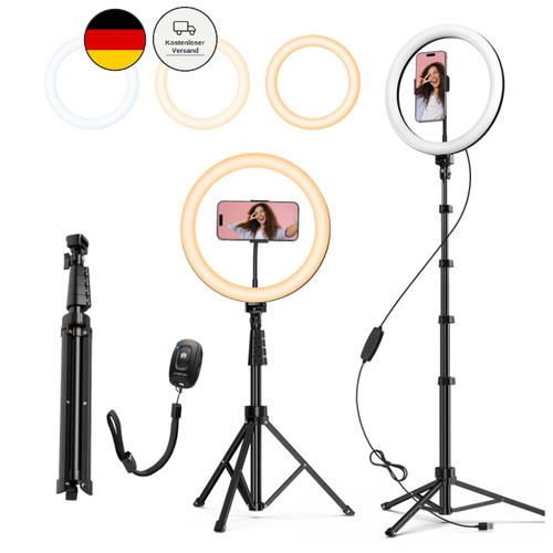 Led ringlicht mit stativ - 12", led-ringlicht
