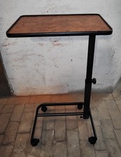 Pflegetisch Beistelltisch Bett-Tisch höhenverstellbar neigbar schwarz Wurzelholz