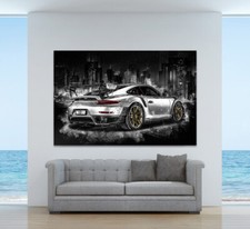 Leinwandbild Porsche 911 GT2 RS Wandbild Auto Bild Wanddeko Kunstdruck XXL