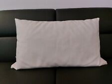 Kissen weiß Kunstleder ca. 70x30 cm