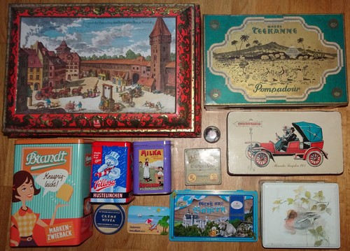 Uralte vintage blechdosen - vintage, 12