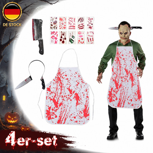 Halloween kostüm metzger 4er - halloween,