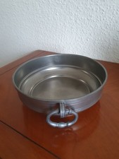 Alte Zinnschale mit Henkeln, gepunzt „Quist Echt Zinn 92%“, Durchmesser ca.19 cm