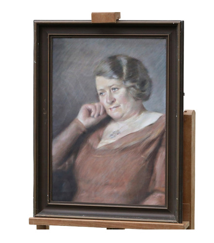 Frauenporträt 1936 pastell - frauenporträt,