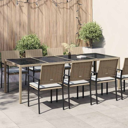 Gartentisch beige 250x100x75 - gartentisch,