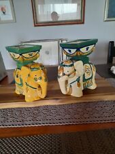 2 Elefanten Blumensäulen Blumenhocker orientalisch Blumentisch Säule Hocker Grün