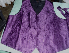 Herren Weste Gr. 2XL lila ,mit Krawatte /Einstecktuch, festlich Hochzeit neu