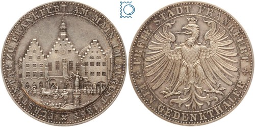 Frankfurt taler 1863 - taler,