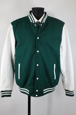 Infinity Man grün-weße College-Jacke Gr.4XL Leder Polyester