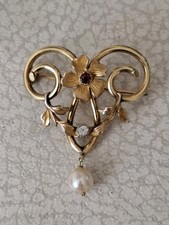 Jugendstilbrosche signiert Oria