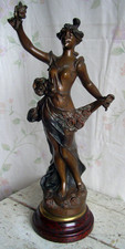 Frankreich VALSE ROSE Garapon Jugendstil Art Nouveau Statuette Tänzerin Regule