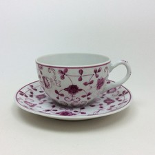 China Purpur AW August Warnecke Teetasse Tasse 8,5 cm Untertasse 14 cm