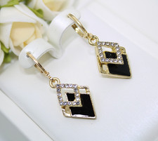 ✨ Damen Creolen Gold schwarz