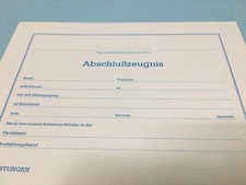 Abschlusszeugnis blanko