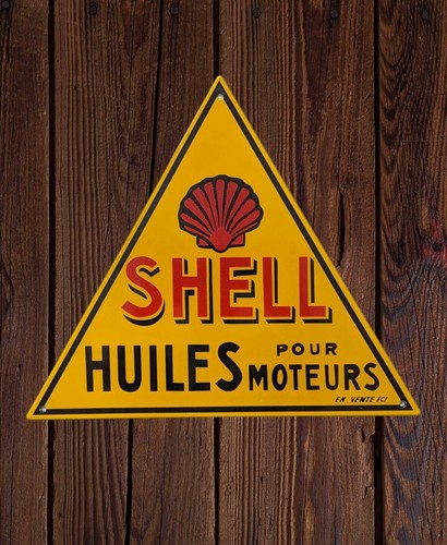 Shell huiles emailschild - shell,