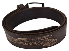 Echt Leder Gürtel Motorrad Braun II - Biker