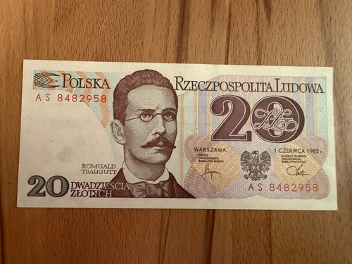 Banknote polen zloty 1982 - banknote,
