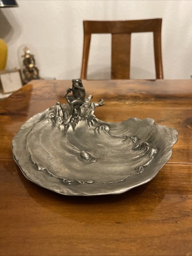 Zinnschale im jugendstil - -,