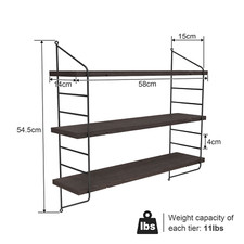 Wandregal Holz Metall