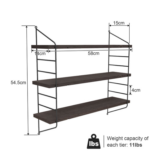 Wandregal holz metall - wandregal,