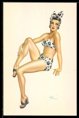 Künstler pin im - künstler-ak, pin-up