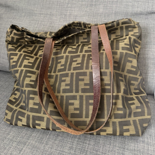 Fendi zucca canvas tragetasche - zucca,