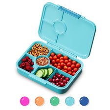 Lunchbox mit Fächern Lunch Box Tupperware Brotdose Frühstücksdose Trenner Blau