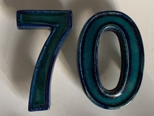 Vintage Alte Hausnummer 70 Bay