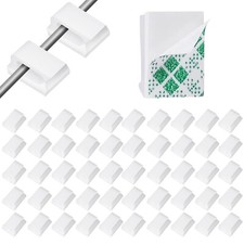 15x Kabelclip Kabelhalter Kabelklemmen selbstklebend weiß Kabelbinder Organizer