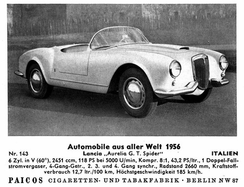 Lancia aurelia spider - lancia, g.t.