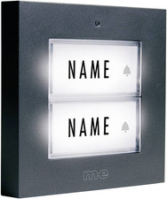 M-e Modern Electronics KTB-2 A Klingelplatte beleuchtet Namensschild 2fach 12V/1