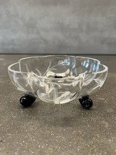 antike Art Deco Glasschale auf