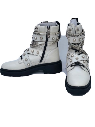 Zara weißes leder biker - zara,