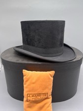 Antiker Zylinder Hut Maulwurf  Jakob Marette Köln No Chapeau Claque Weite 50