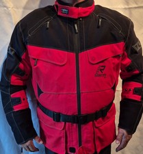 Rukka Herren Textiljacke rot-schwarz, Gr. 60