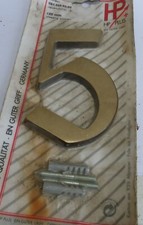 alte Messing Bronze ? Zahl Hausnummer 5 fünf Nummer ? Briefkasten Ziffer