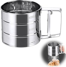 Mehlsieb 250g – Edelstahl Puderzuckerstreuer, Einhand, für Mehl & Zucker