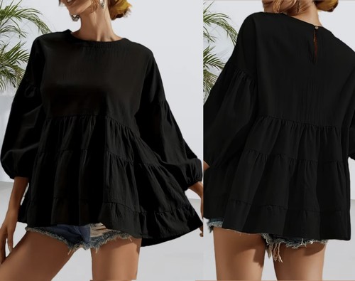 Damen long bluse tunika shirt - damen,