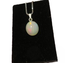 Edel Opal Cabochon Anhänger 925 Silber Nr. 4813