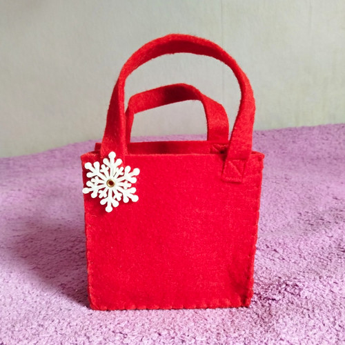 Kleine filz geschenktasche rot - filz,