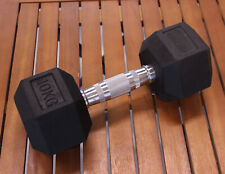 10 kg HEXAGON Hantel gummiert Kurzhantel Metall Hex Hanteln Gewicht weights