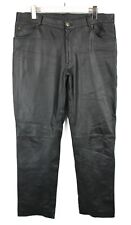 Gipsy Hose Damen W36/L32 Pure Leder Reißverschluss Fly Gefüttert Hohe Taille