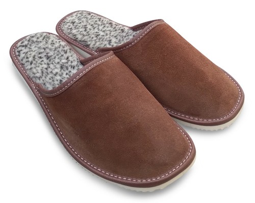 Herren leder hausschuhe - herren,