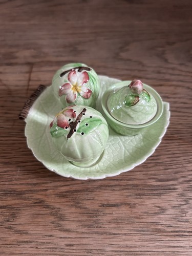 Carlton ware cruet set green - ware,