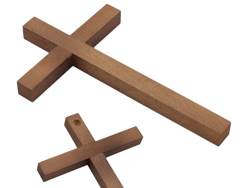 Holzkreuz groß 25x15cm - , –