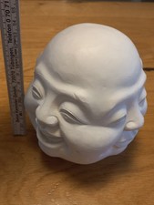 Buddha-Kopf-Statuen mit vier Gesichtern, Skulptur Gips