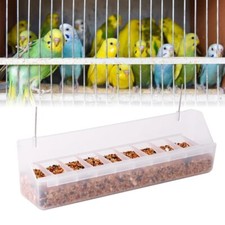 Vogelfutterhausbox 25cm transparent robust für Tauben Papageien Käfig Voliere Anti...