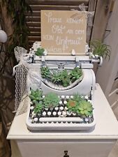 Schreibmschine Antik Dekoration Garten Sukkulenten romantik Spruch